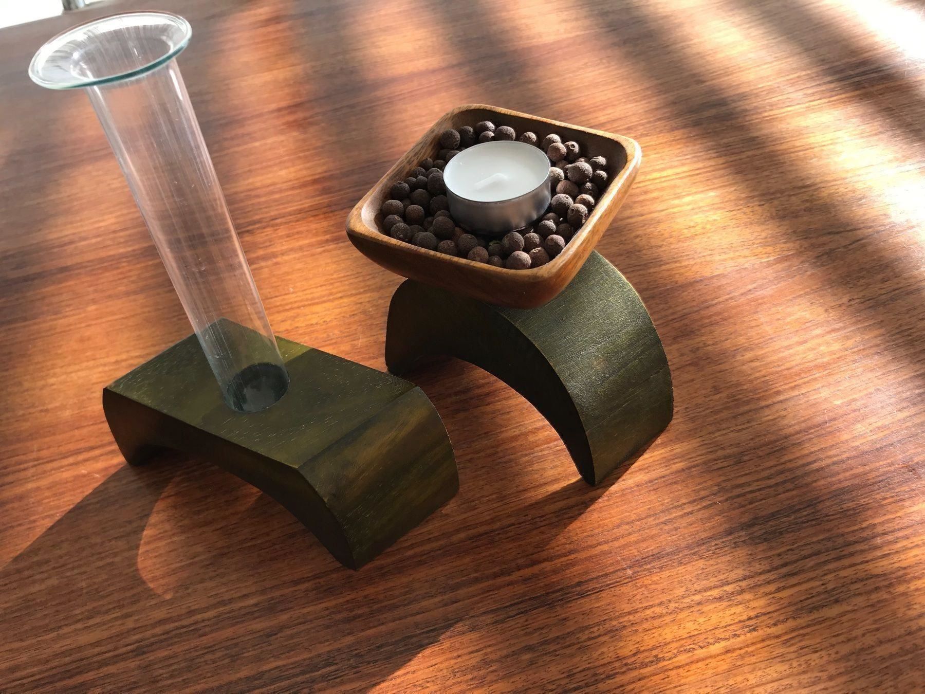 Portacandele: Vase & Kerzenhalter Symbol der 5 Elemente Handmade – Usato da niederbipp venduto da Esbenz 1