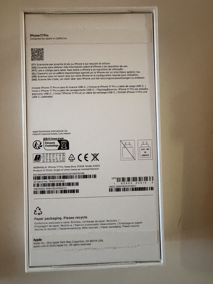 Apple Telefoni cellulari / Smartphones: iPhone 17 Pro 512 GB Deep Blue – Usato da Zürich venduto da tomgazh 4