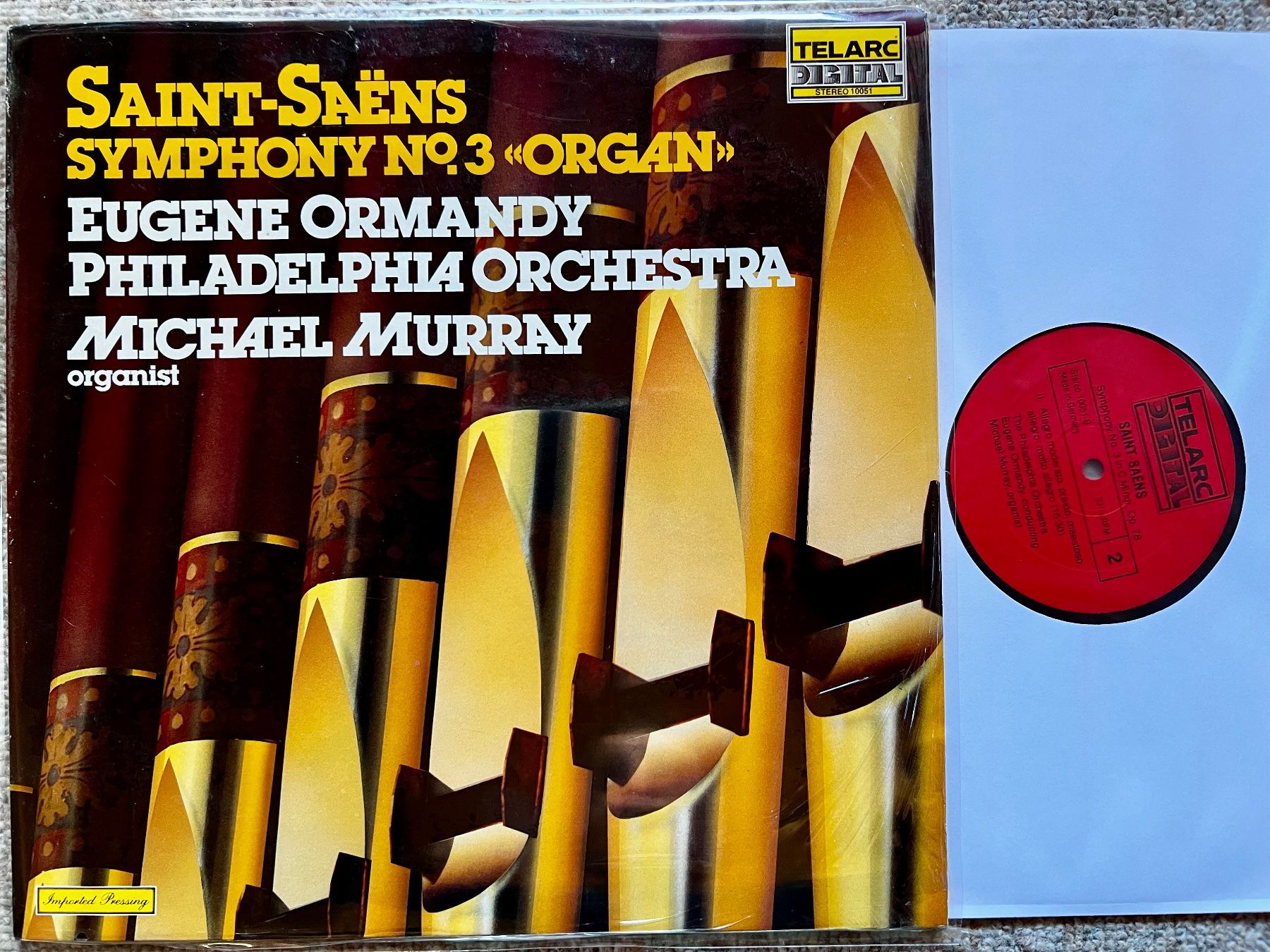 Schallplatten: Saint-Saëns Ormandy Michael Murray Symphony No 3 Telarc LP🛀 – Gebraucht aus Unterseen von vinylmore