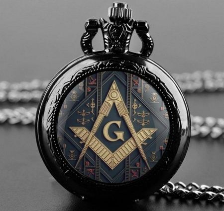 Quarz-Taschenuhr Freimaurerei Montre de Poche à Quartz