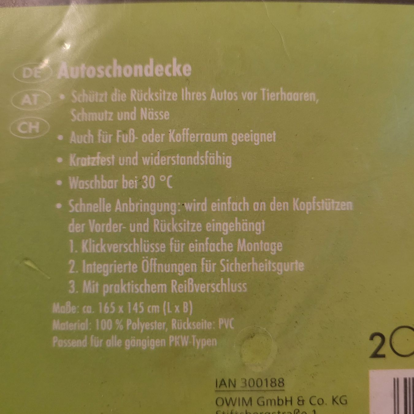 Tappeti & Tappetini: BB : Hunde Kofferraumschondecke – Nuovo e nell'imballaggio originale da Bremgarten b. Bern venduto da Marge7979 2