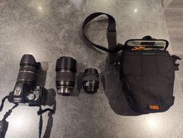 Pentax k-x Digital Kamera mit 3 Objektiven und Tasche