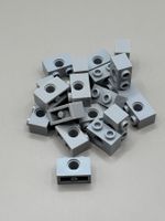20x Lego Brick 1x2 with hole Light Bluish Gray