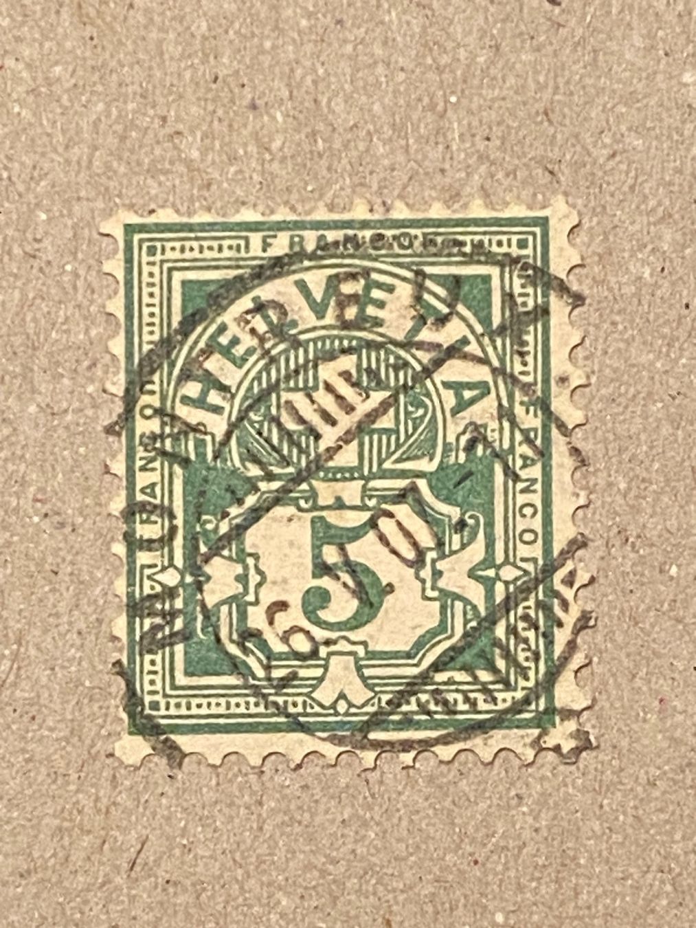 Alle Briefmarken: 5C, Montreux – Gebraucht aus Aarau von hilde47