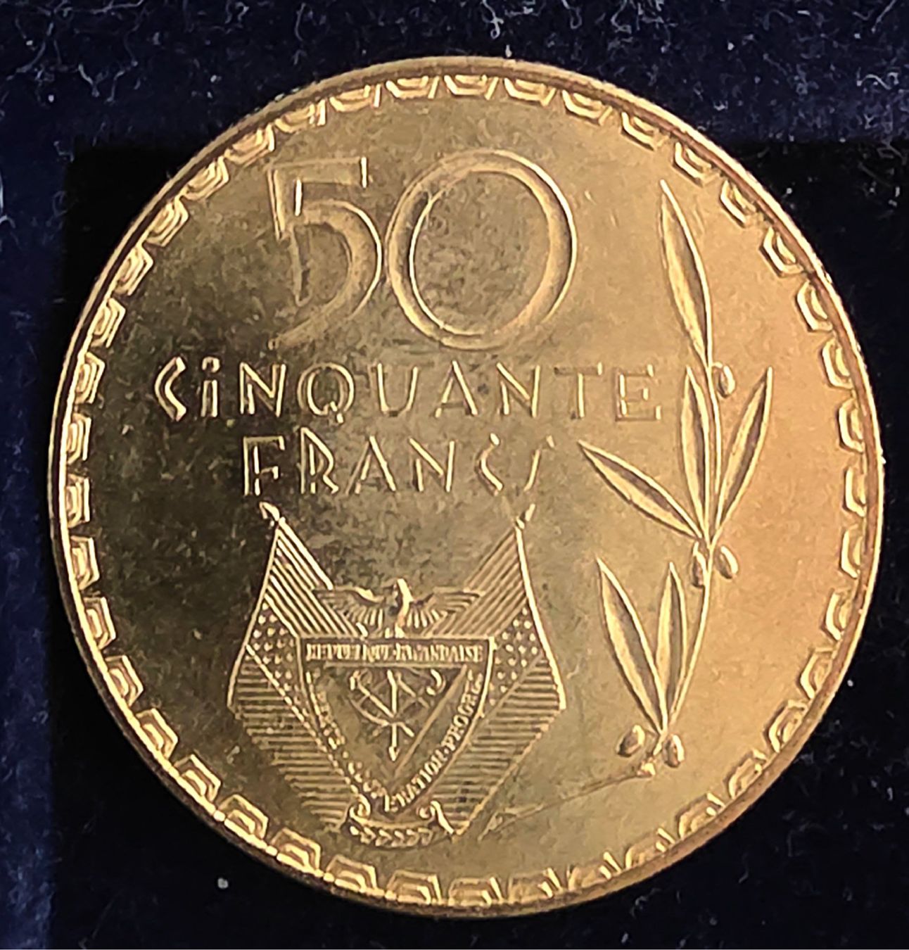 Toutes les monnaies: RWANDA 50 FRANCS 1977 STGL. – Neuf (Voir description) à winterthur par CoinPassion