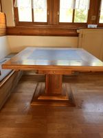 Tisch 120x120 mit Schieferplatte