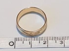 Anelli: Stilvoller Goldring mit elegantem Muster – Nuovo (secondo la descrizione) da Unterägeri venduto da Altgoldschmuck 6