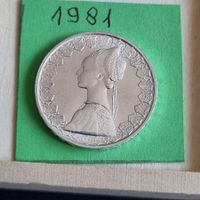 500 Lire 1981 Italie ARGENT