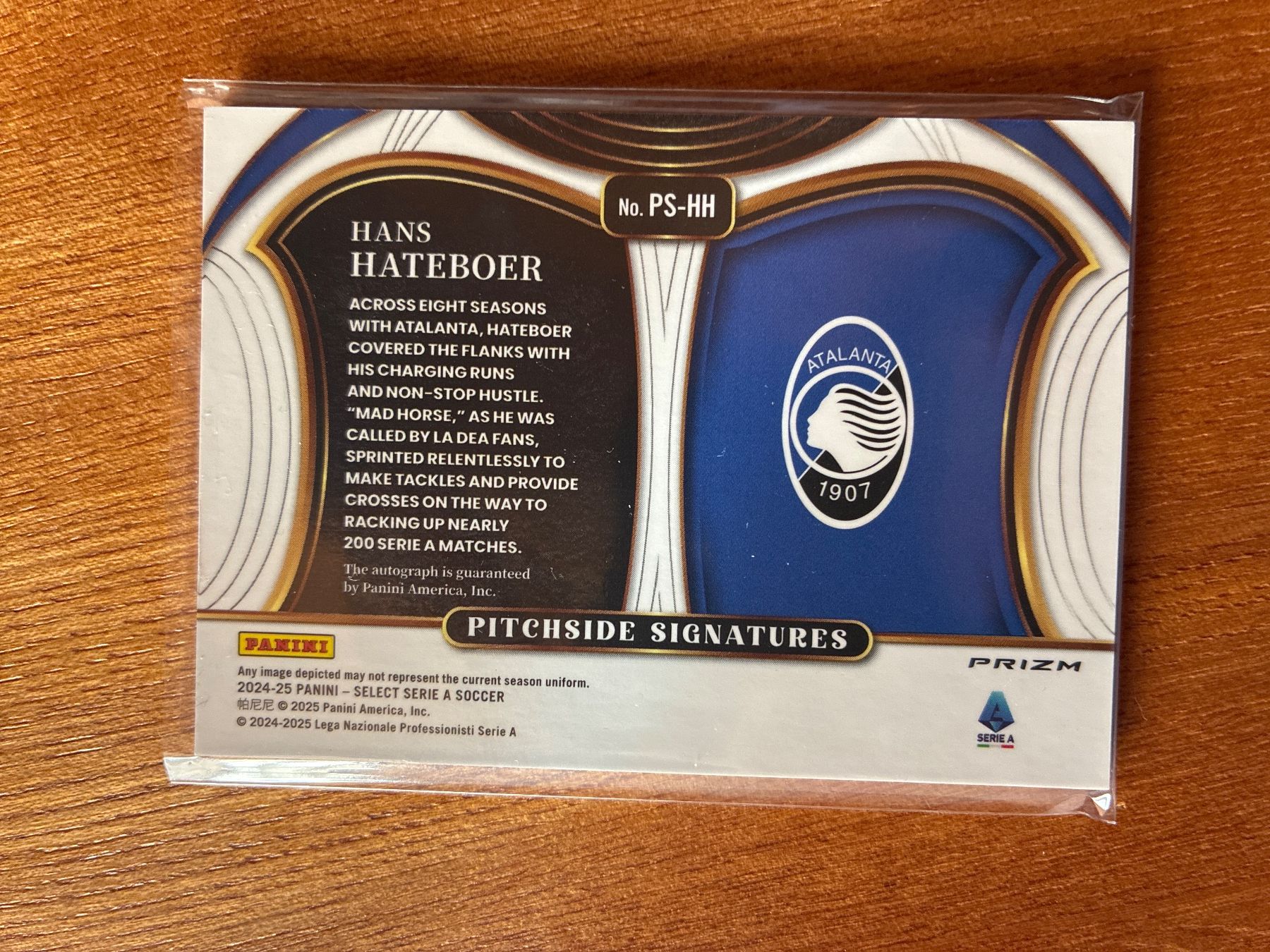 Topps Carte collezionabili: Panini Select Hans Hateboer Atalanta Peacock Autogramm – Usato da Wangenried venduto da Garagara 1