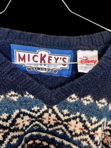 Maglioni & Felpe: Vintage Disney Mickey's Ski Lodge Fair Isle Pullover – – Usato da Zug venduto da vinokilo 3