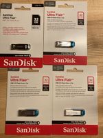 SanDisk Ultra Flair USB 3.0 32GB Flash Drive Neu 4 Stk