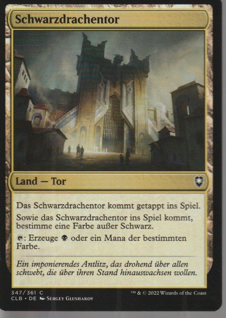 Magic The Gathering Sammelbilder & Trading cards: TCG Magic The Gathering MTG CLB 347 Schwarzdrachentor – Neu (gemäss Beschreibung) aus Vezia von Aquarius_Age