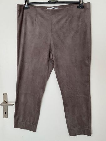 Raffaello Rossi Wildleder Optik Stretch Hose Gr 48 Taupe NEU
