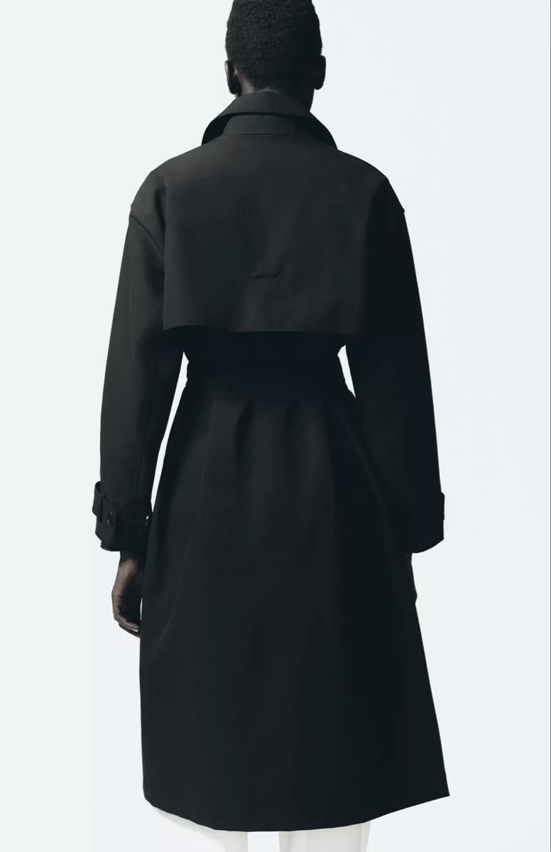Zara Cappotti: wasserabweisender Trenchcoat schwarz – Nuovo e nell'imballaggio originale da Veyras venduto da ValClasse 5