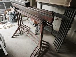 3x Kurbel-Gerüstbock BAUMA, B 150 cm, H 170-300 cm