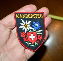 VINTAGE Badge KANDERSTEG nos ST. GALLER STICKEREI ch logo