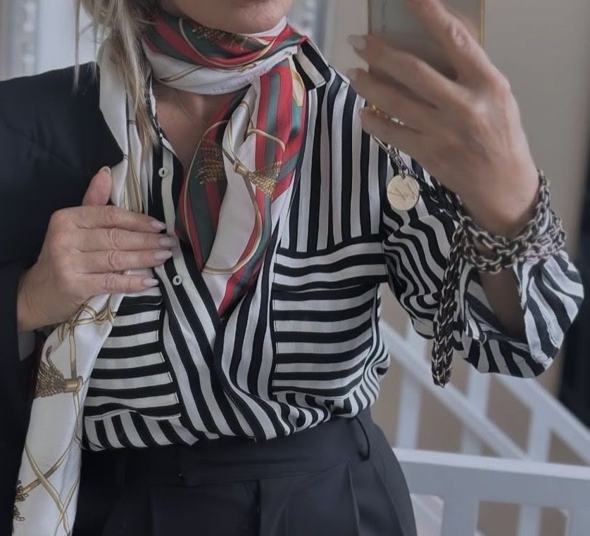 Zara Camicette: Bluse gestreift schwarz weiss Grösse M getragen – Usato da Zürich venduto da zor_9n5z 3