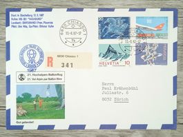 TR13 Enveloppe + Timbre Suisse 1987 Ballon Theme