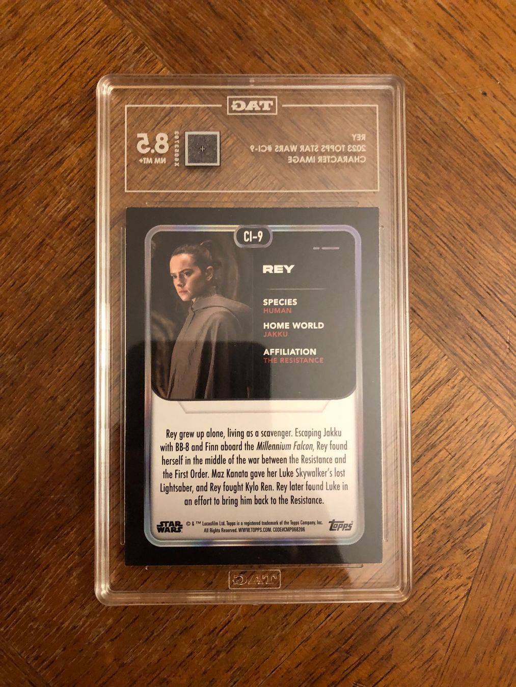 TAG 8.5 SP White Rey #CI-9 – Topps Star Wars Flagship 2023 (Neuf (Voir ...