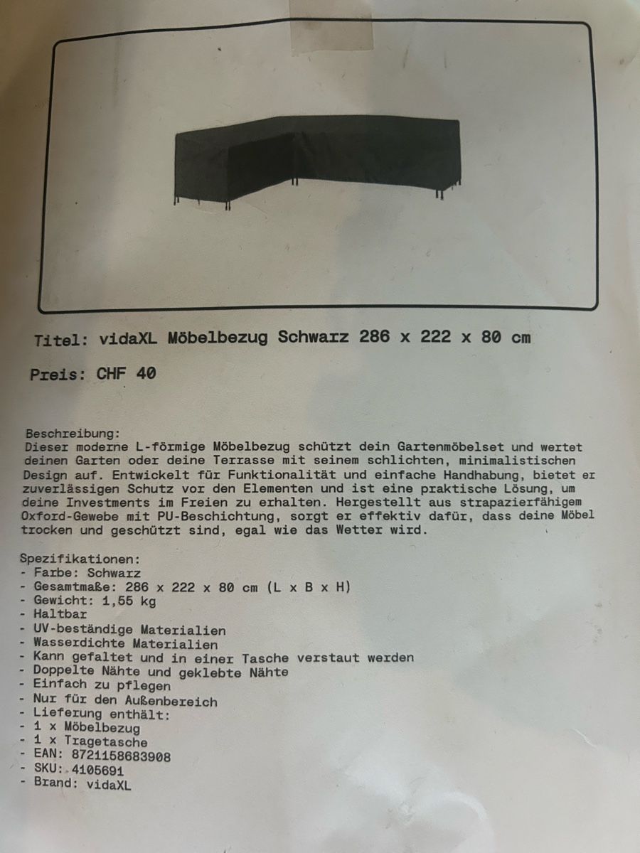 Coperture: Lounge abdekung neu!! – Nuovo e nell'imballaggio originale da Niederried b. Kall venduto da NicoleS25
