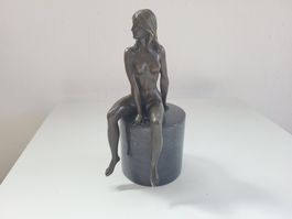 Bronzestatue von Claude aus der Fonderie Bords De La Seine