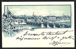 Litho Basel, Ortsansicht mit Hotel des T