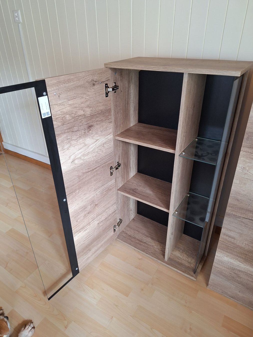 Cassettiere: Schöne Vitrine, Sideboard Nussbaum-Optik, 3 Teile – Usato da Neuenkirch venduto da LarsWaser 3