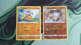 Cubon+Marowak reverse Holo full evolutionline Pokémon Karten