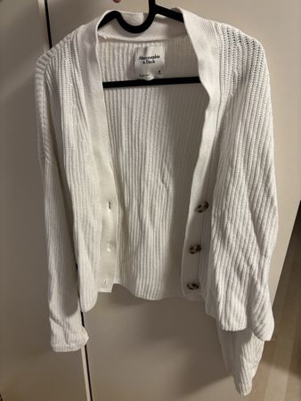 Cardigan Abercrombie & Fitch white size M good condition