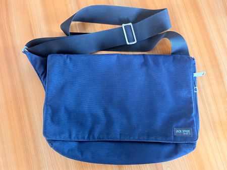 JACK SPADE Canvas Shoulder Bag blue Used