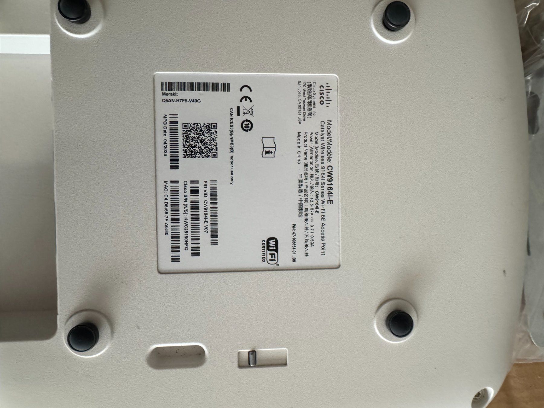 Cisco Wlan: Cisco CW9164I-E – Gebraucht aus Basel von peterfalk 3