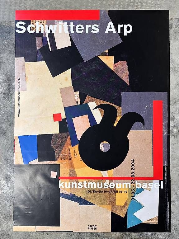 Poster & Bilder: Ausstellungsplakat Schwitters / Arp  – Gebraucht aus Basel von luw_spg6