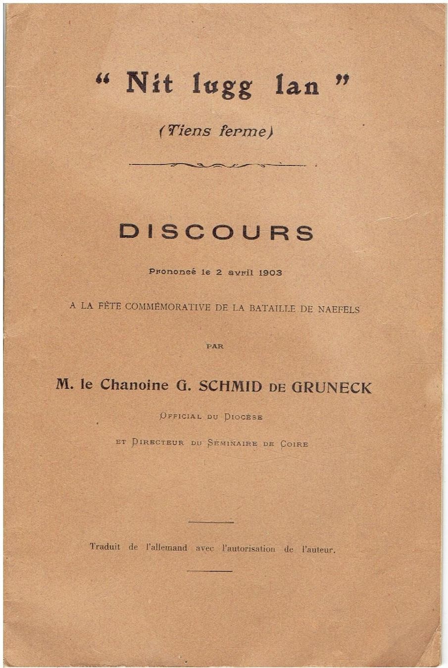 Bücher: G. Schmid de Gruneck "Nit lugg lan" von 1903 – Gebraucht aus Flims - Dorf von Stagediver