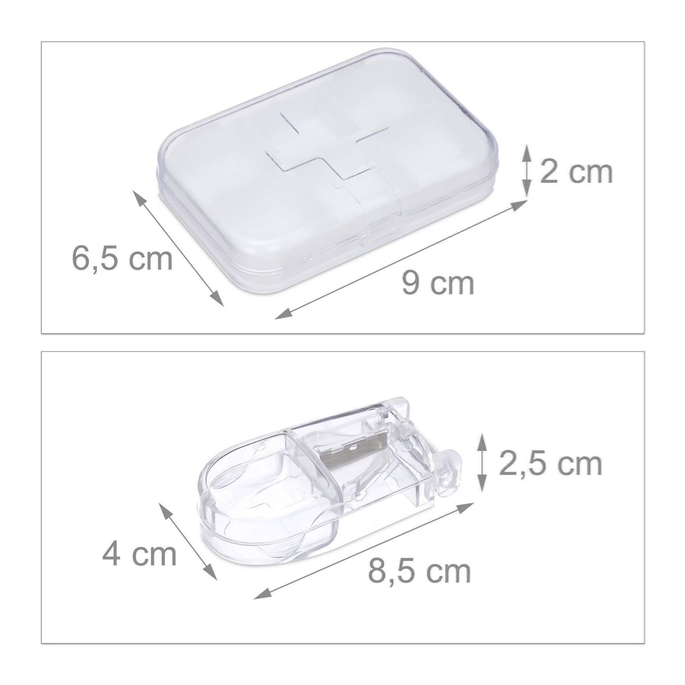 Contenitori & Simili: Pillendose + Tablettenteiler im 3er Set – Nuovo e nell'imballaggio originale da Gerlafingen venduto da Tsuru 3