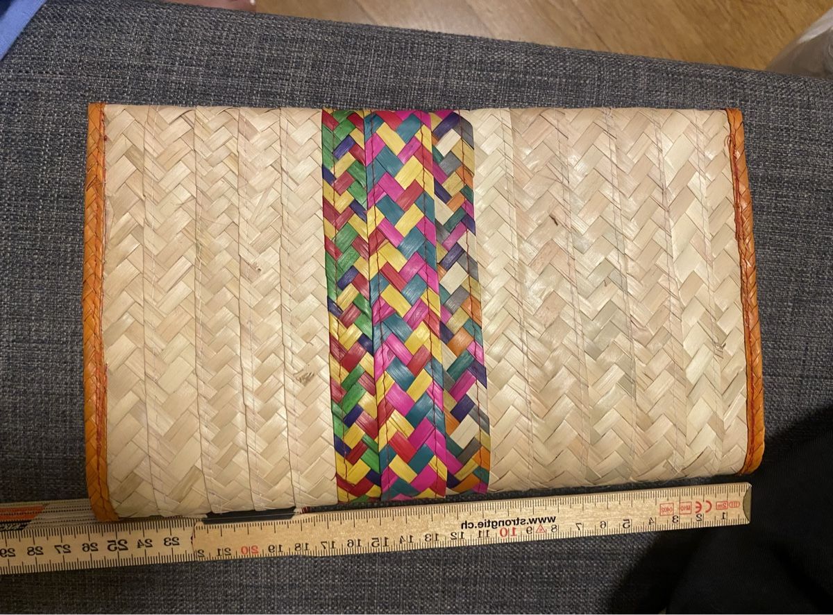 Borse: Handmade palm leaf envelope clutch from Mexico – Nuovo e nell'imballaggio originale da Zürich venduto da ann_in_zuri 1