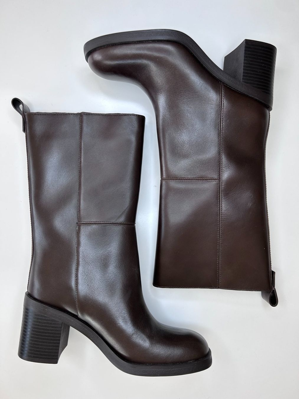 Zara Scarpe da donna: NEU braune Zara Leder Stiefel – Nuovo (secondo la descrizione) da St. Gallen venduto da look-twice