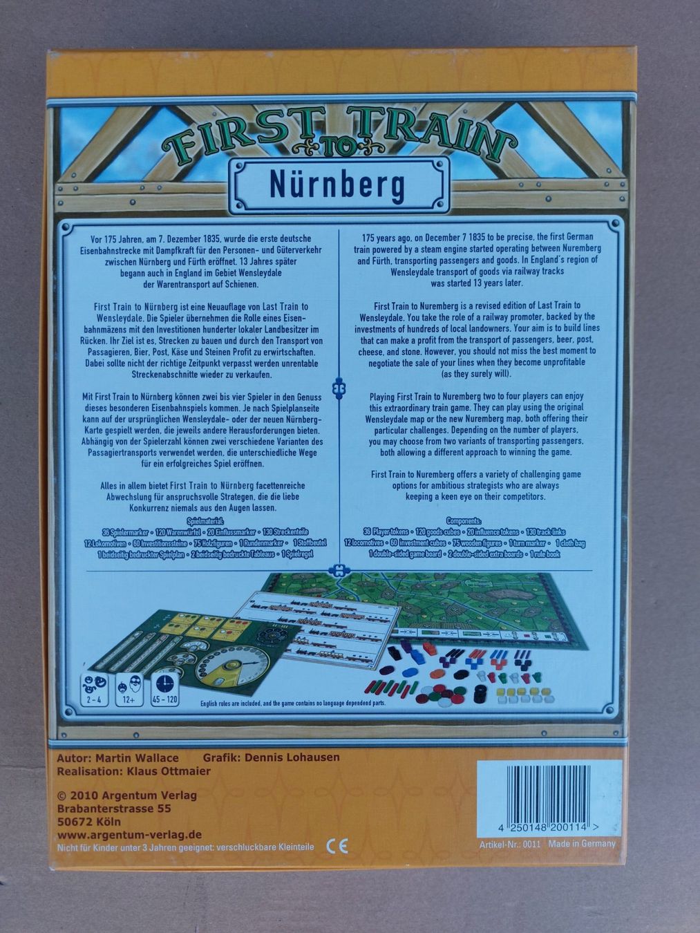 Spiele: FIRST TRAIN TO NÜRNBERG (von Martin Wallace) – Neu (gemäss Beschreibung) aus Luzern von Blue-Moon 1