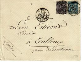 Brief, Frankreich  1887