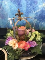 Shabbydeko Krone Herbstdeko Blumenkranz Tischdeko Vintage