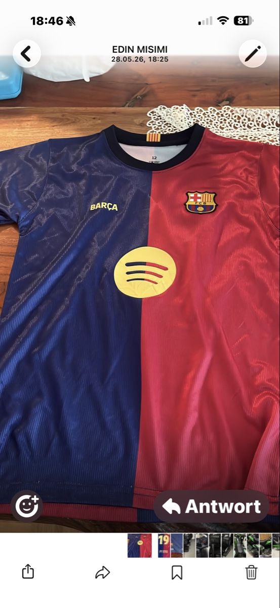 Scarpe, pantaloni & magliette da ginnastica: Barcelona Trikot original grösse 12 – Usato da Regensdorf venduto da mex5145 3