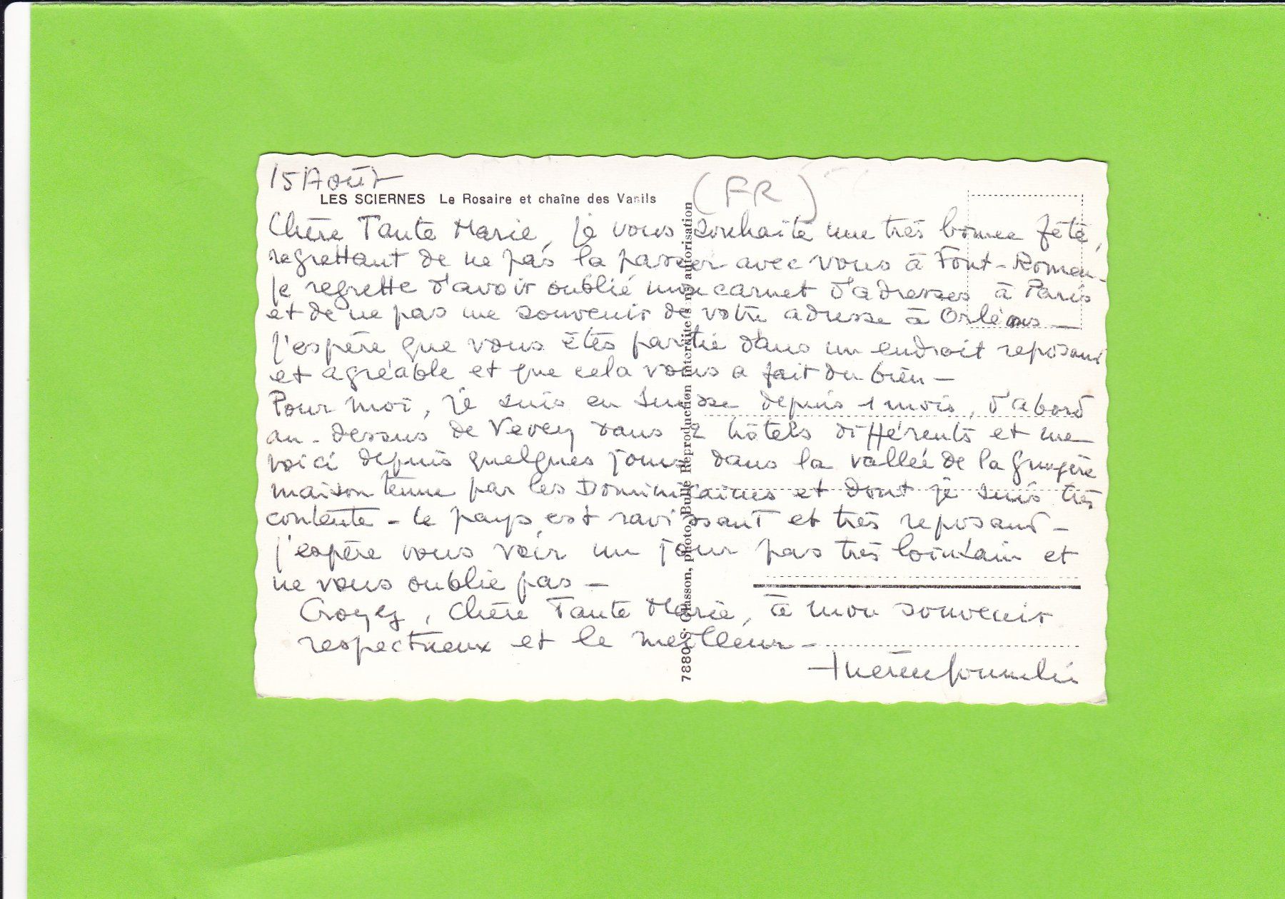 Cartoline postali: Les Sciernes – Usato da St. Peterzell venduto da neckertal 1