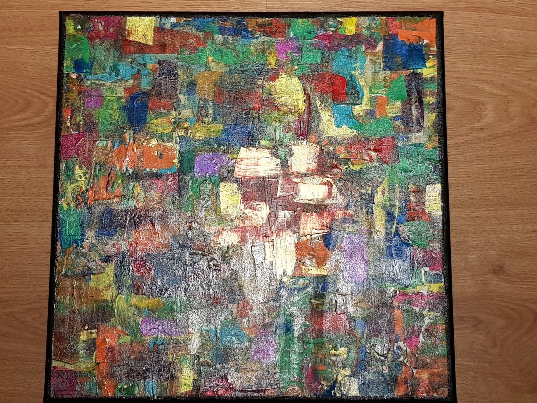 Dipinti: Painting: "Life's Layers", 40 x 40 cm canvas frame – Nuovo e nell'imballaggio originale da Turbenthal venduto da viw_48fr 1
