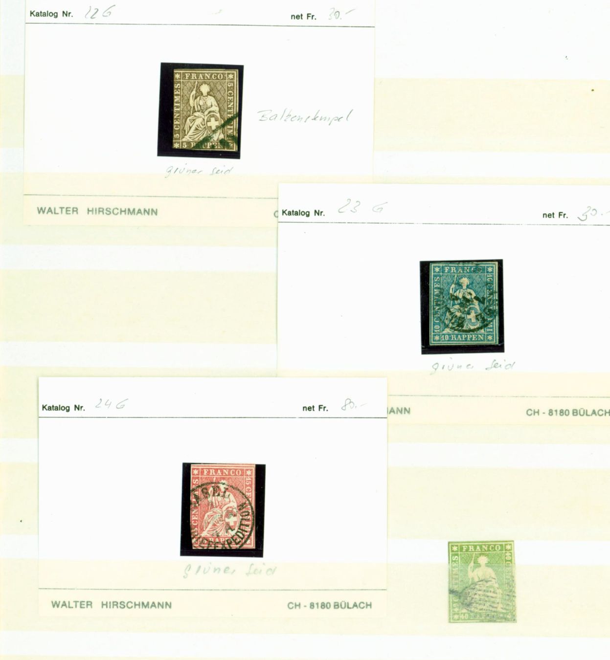 Alle Briefmarken: Strubeli Sammlung, Stempel beachten (Q997) – Gebraucht aus Seuzach von Harri19