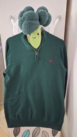 Crew Clothing Dark Green Half-Zip / Quarter-Zip Jumper