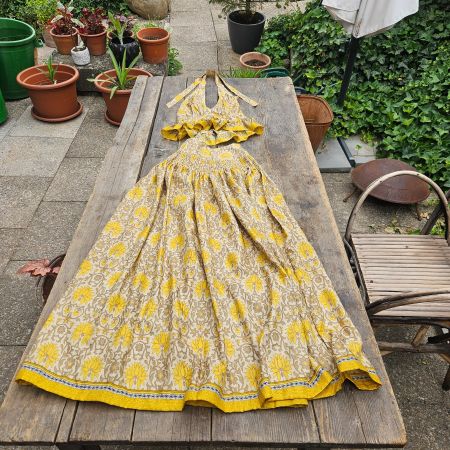 Zazi Vintage Avani Set Gelb S/M / Seide NEU