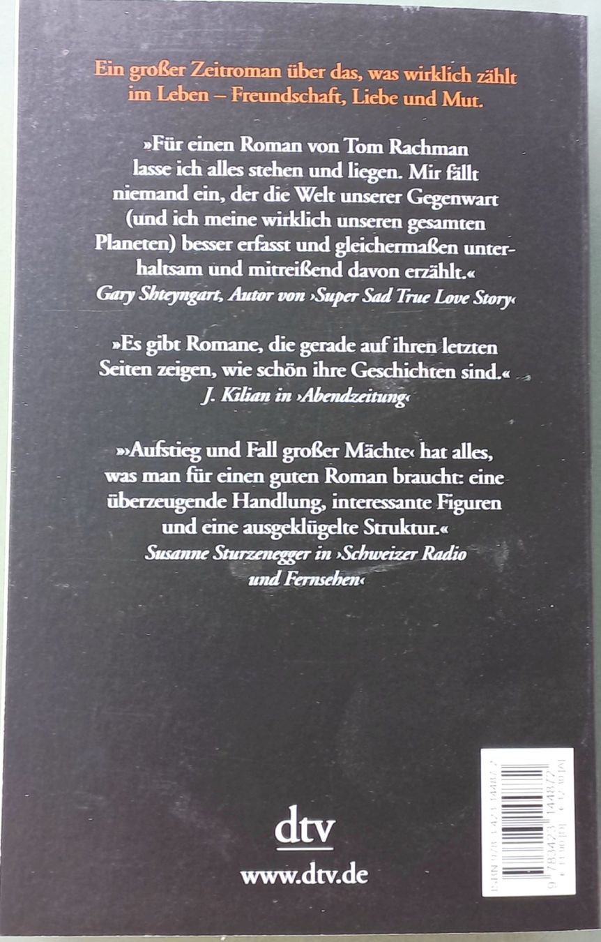 Libri: Tom Rachman - Aufstieg und Fall grosser Mächte – Usato da Niederuzwil venduto da lubimaja 3