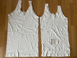2 Damen Tops Grösse XL weiss Sommer Spitze Daisy