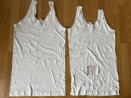 2 Damen Tops Grösse XL weiss Sommer Spitze Daisy