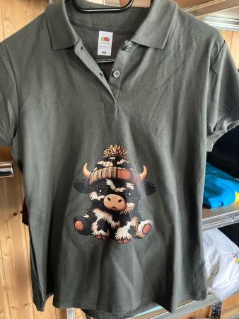 T-Shirt Polo Kuh Lustig Damen Ladies