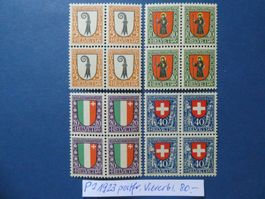 PJ 1923 postfrische ** Viererblöcke